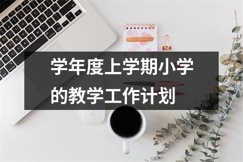 学年度上学期小学的教学工作计划
