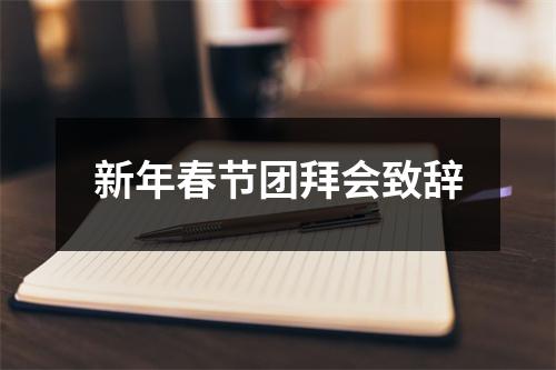 新年春节团拜会致辞