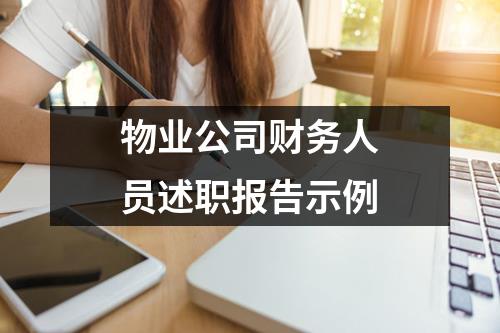 物业公司财务人员述职报告示例
