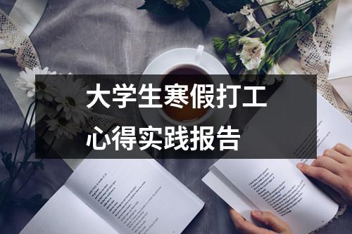 大学生寒假打工心得实践报告