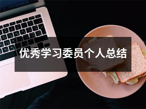 优秀学习委员个人总结