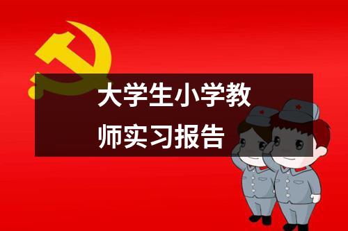 大学生小学教师实习报告