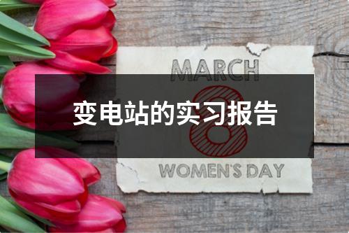 变电站的实习报告