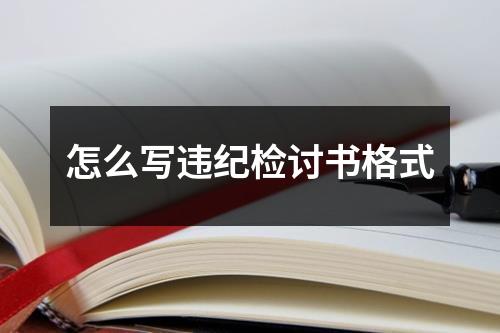 怎么写违纪检讨书格式